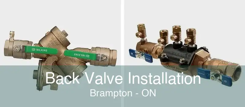 Back Valve Installation Brampton - ON