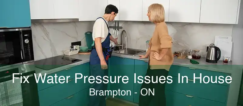 Fix Water Pressure Issues In House Brampton - ON